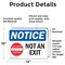 Signmission Not An Exit Sign With Symbol, 14 in W x Rectangle, Vinyl Decal OS-2PACK-NS-D-1014-L-15165 - alternate 4